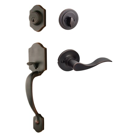 Sure-Loc Hardware Sure-Loc Hardware Coral Handleset, Snowbird Handleset Trim, Vintage Bronze, Right Hand CR507-SB RH 11P